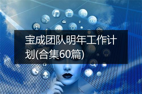 宝成团队明年工作计划(合集60篇)