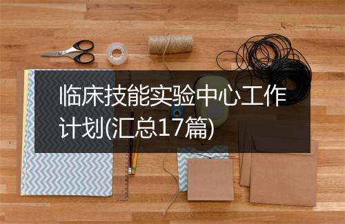 临床技能实验中心工作计划(汇总17篇)