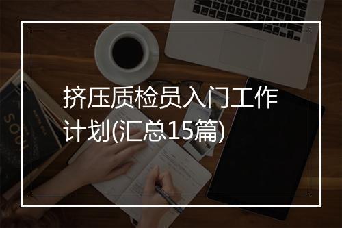 挤压质检员入门工作计划(汇总15篇)