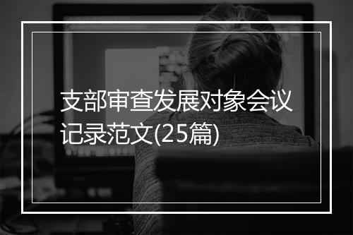 支部审查发展对象会议记录范文(25篇)