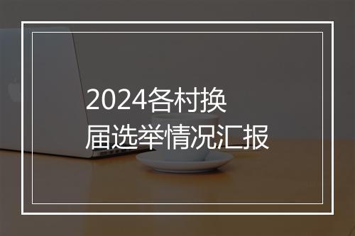 2024各村换届选举情况汇报