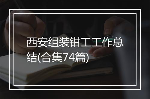 西安组装钳工工作总结(合集74篇)