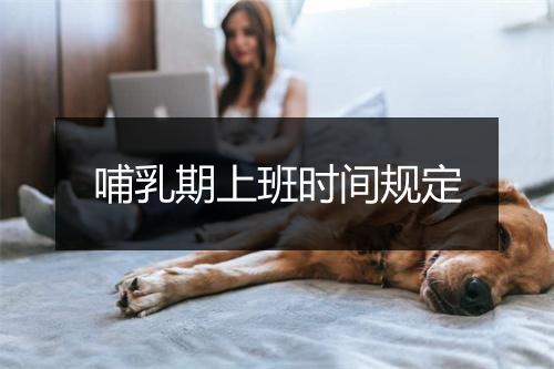 哺乳期上班时间规定