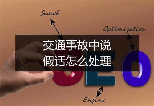 交通事故中说假话怎么处理