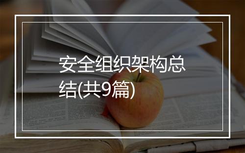 安全组织架构总结(共9篇)