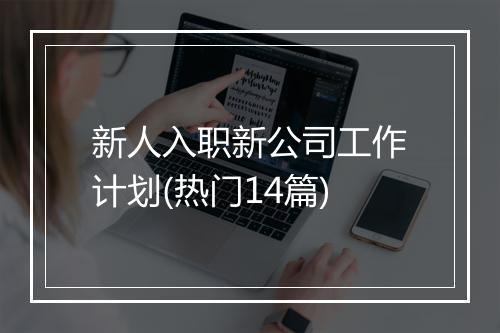 新人入职新公司工作计划(热门14篇)