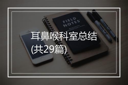耳鼻喉科室总结(共29篇)