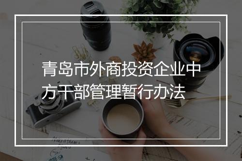 青岛市外商投资企业中方干部管理暂行办法