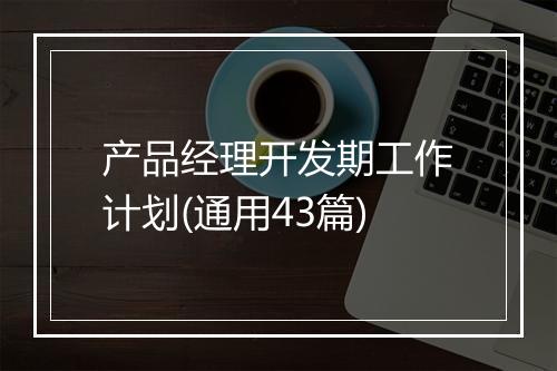 产品经理开发期工作计划(通用43篇)