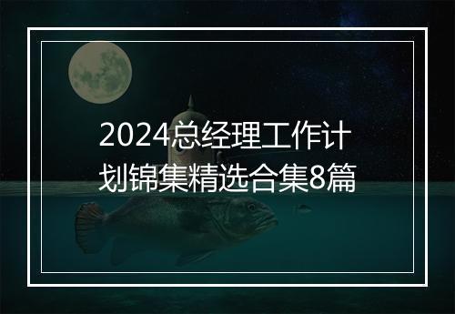 2024总经理工作计划锦集精选合集8篇