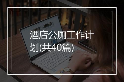 酒店公厕工作计划(共40篇)