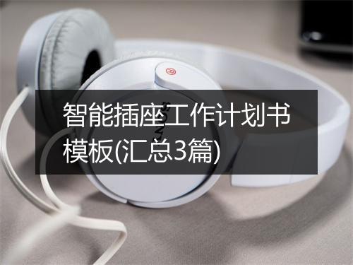 智能插座工作计划书模板(汇总3篇)