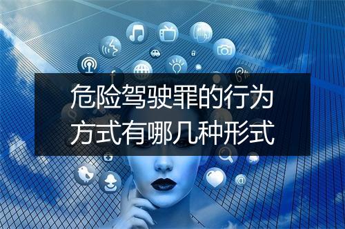 危险驾驶罪的行为方式有哪几种形式