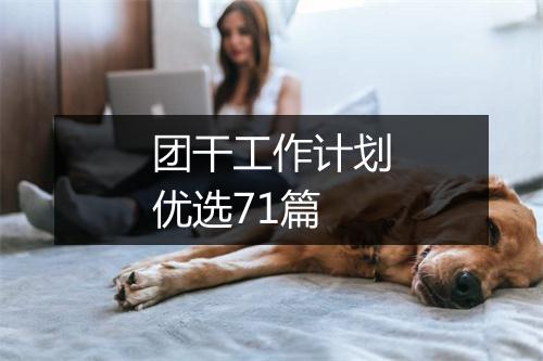 团干工作计划优选71篇