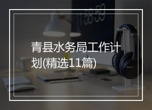 青县水务局工作计划(精选11篇)