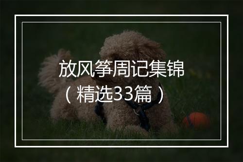 放风筝周记集锦(精选33篇)