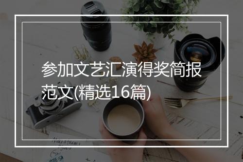 参加文艺汇演得奖简报范文(精选16篇)