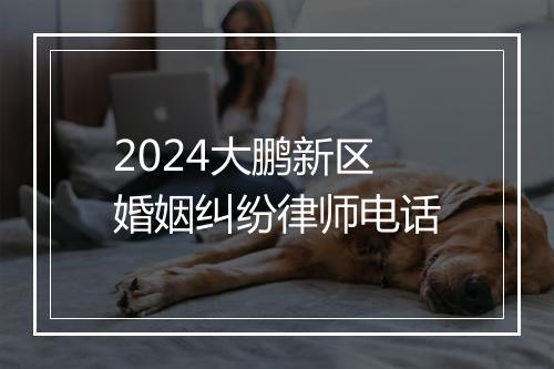 2024大鹏新区婚姻纠纷律师电话