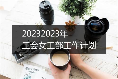 20232023年工会女工部工作计划