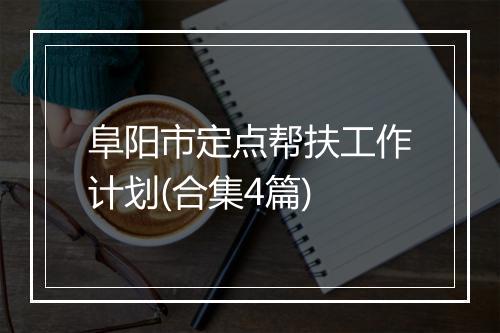 阜阳市定点帮扶工作计划(合集4篇)