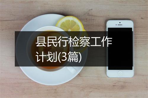 县民行检察工作计划(3篇)