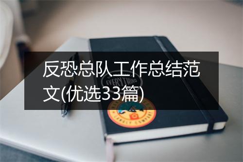 反恐总队工作总结范文(优选33篇)