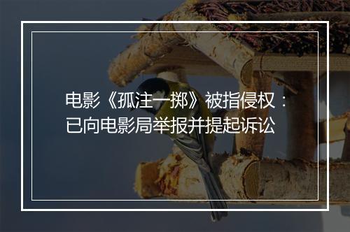 电影《孤注一掷》被指侵权:已向电影局举报并提起诉讼