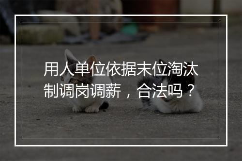 用人单位依据末位淘汰制调岗调薪,合法吗?
