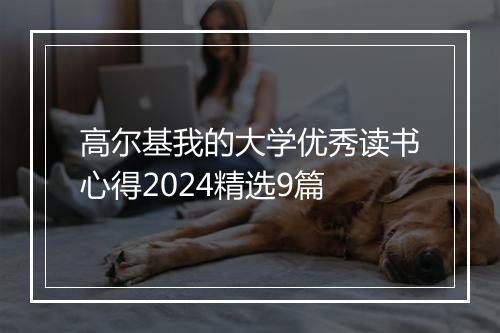 高尔基我的大学优秀读书心得2024精选9篇