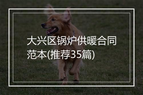 大兴区锅炉供暖合同范本(推荐35篇)