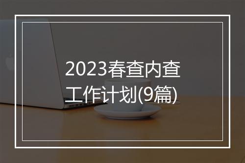 2023春查内查工作计划(9篇)