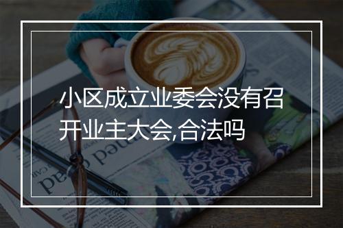 小区成立业委会没有召开业主大会,合法吗