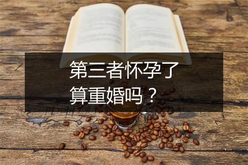第三者怀孕了算重婚吗?