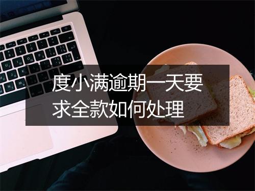 度小满逾期一天要求全款如何处理