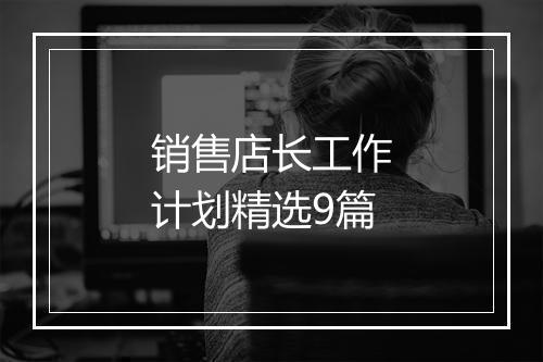 销售店长工作计划精选9篇