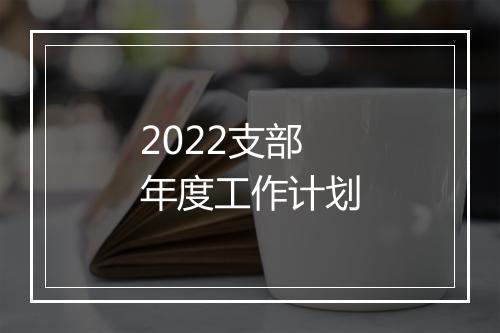 2022支部年度工作计划