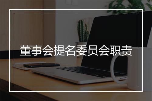 董事会提名委员会职责