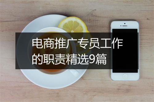 电商推广专员工作的职责精选9篇
