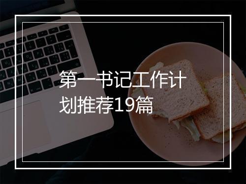 第一书记工作计划推荐19篇