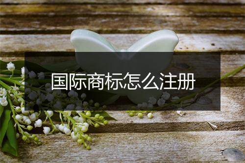 国际商标怎么注册