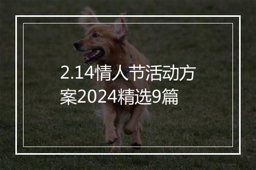 2.14情人节活动方案2024精选9篇