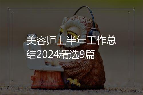 美容师上半年工作总结2024精选9篇