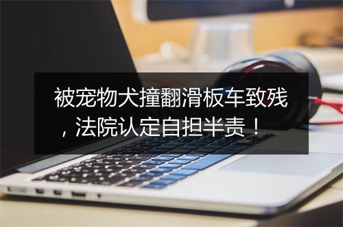 被宠物犬撞翻滑板车致残,法院认定自担半责!