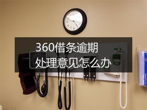 360借条逾期处理意见怎么办