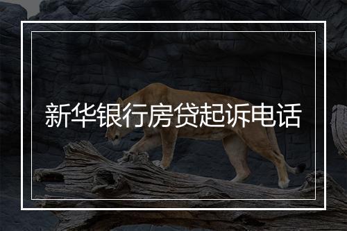 新华银行房贷起诉电话