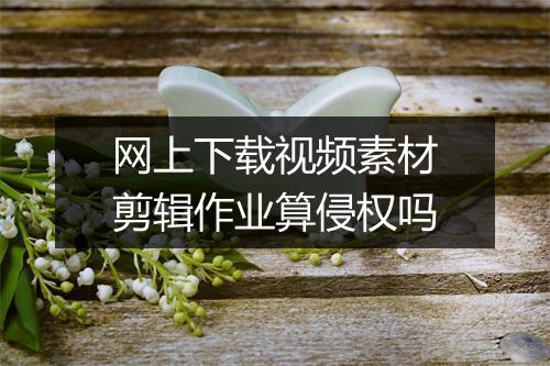 网上下载视频素材剪辑作业算侵权吗