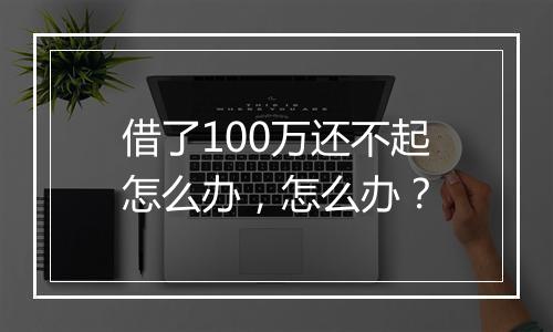借了100万还不起怎么办,怎么办?