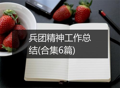兵团精神工作总结(合集6篇)
