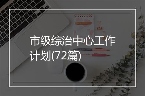 市级综治中心工作计划(72篇)