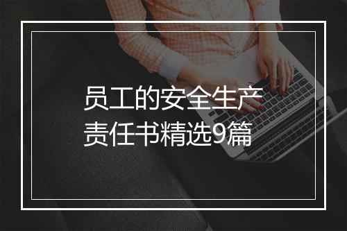 员工的安全生产责任书精选9篇